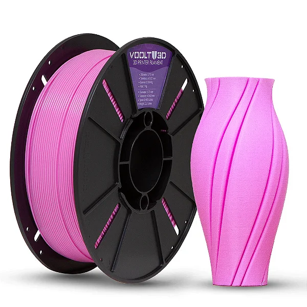 Filamento Para impressão 3D | PLA PREMIUM ROSA SÓLIDO 1.75mm VOOLT3D