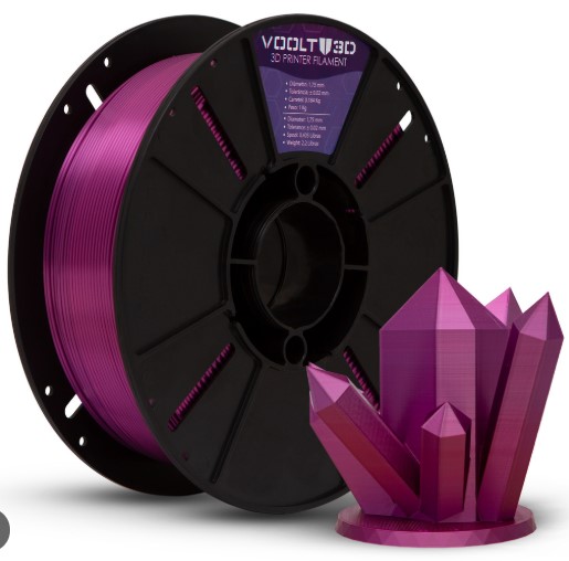Filamento Para impressão 3D | PLA PREMIUM ROSA AMETISTA VSILK 1.75mm VOOLT3D