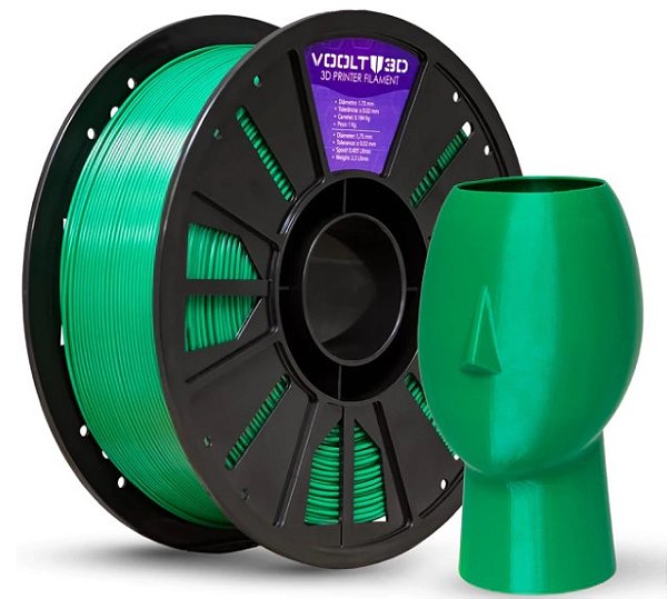 Filamento Para Impressora 3D | PETG Premium HF VERDE 1.75mm VOOLT3D