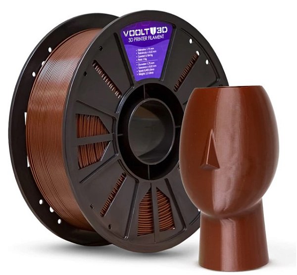 Filamento Para Impressora 3D | PETG Premium HF MARROM 1.75mm VOOLT3D