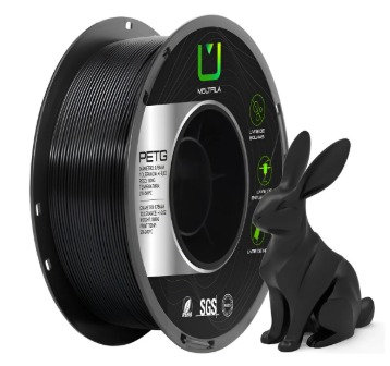 Filamento Para impressão 3D | PETG PRETO 1.75mm MULTIFILA