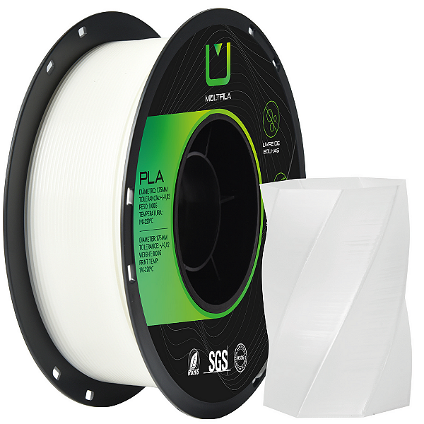 Filamento Para impressão 3D | PLA BRANCO 1.75mm MULTIFILA
