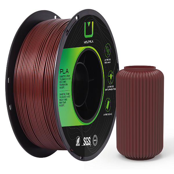 Filamento Para impressão 3D | PLA MARROM 1.75mm MULTIFILA
