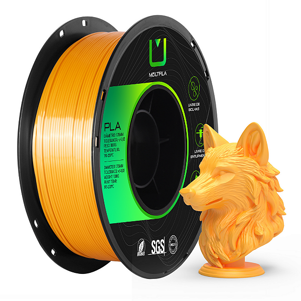Filamento Para impressão 3D | PLA DOURADO 1.75mm MULTIFILA