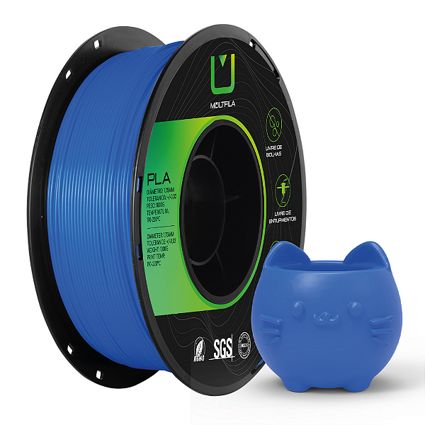 Filamento Para impressão 3D | PLA AZUL SAFIRA 1.75mm MULTIFILA