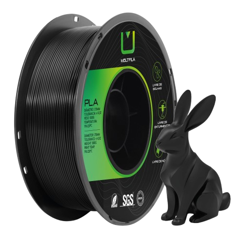 Filamento Para impressão 3D | PLA PRETO 1.75mm MULTIFILA