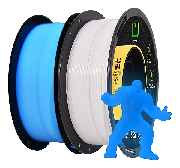 Filamento Para impressão 3D | PLA LUMINOSO AZUL 1.75mm MULTIFILA