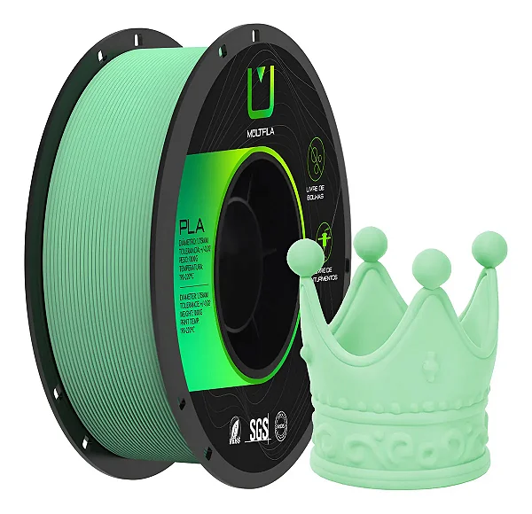 Filamento Para impressão 3D | PLA MATTE VERDE MENTA 1.75mm MULTIFILA