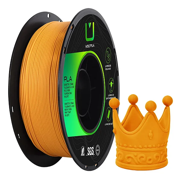 Filamento Para impressão 3D | PLA MATTE LARANJA 1.75mm MULTIFILA