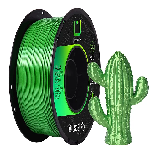 Filamento Para impressão 3D | PLA SILK VERDE 1.75mm MULTIFILA