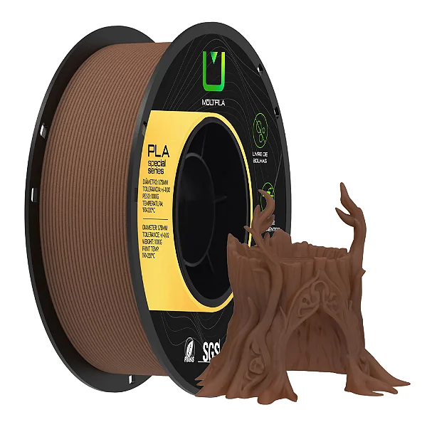 Filamento Para impressão 3D | PLA WOODY CARVALHO 1.75mm MULTIFILA