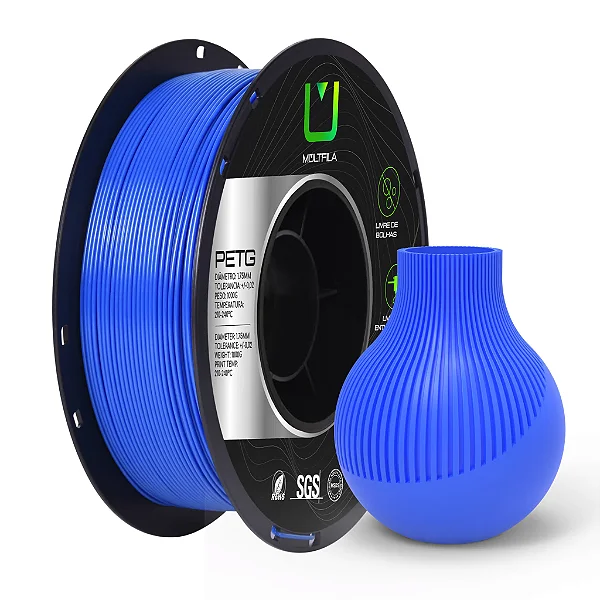 Filamento Para impressão 3D | PETG AZUL ROYAL 1.75mm MULTIFILA
