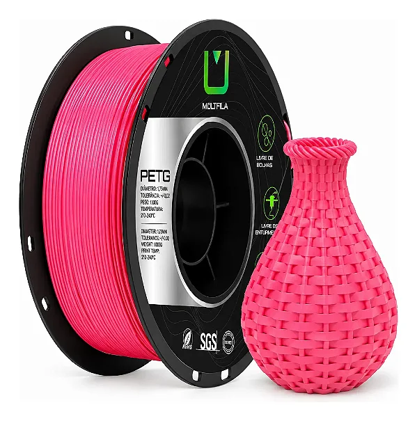 Filamento Para impressão 3D | PETG ROSA 1.75mm MULTIFILA