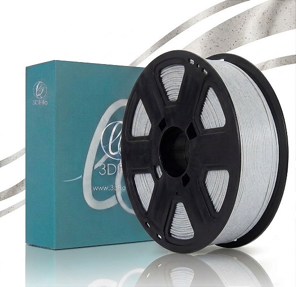 Filamento Para impressão 3D | PLA MÁRMORE BRANCO CARRARA 1.75mm 3DFILA