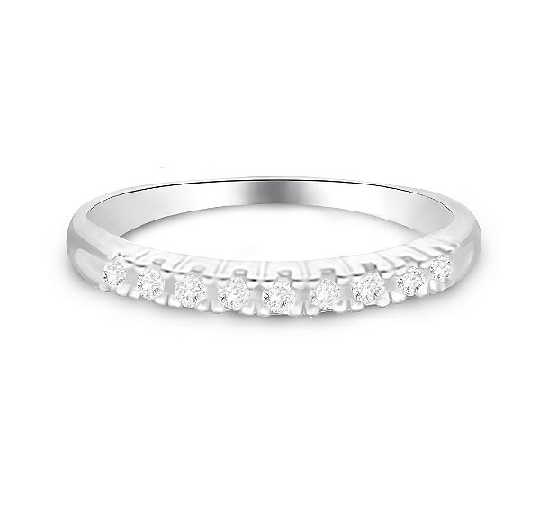 Anel Aparador com Zircônias Brancas