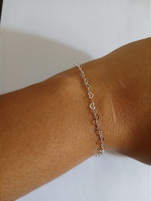 Pulseira Elos de Coração