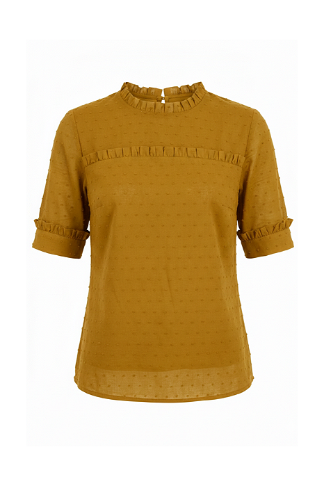 Blusa Cambraia Mostarda