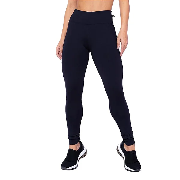 Calça Legging Básica Flanelada Térmica Antifrio Forrada - Preto