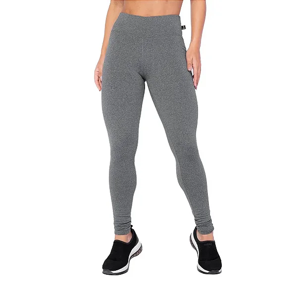 Calça Legging Básica Flanelada Térmica Antifrio Forrada Inverno - Cinza