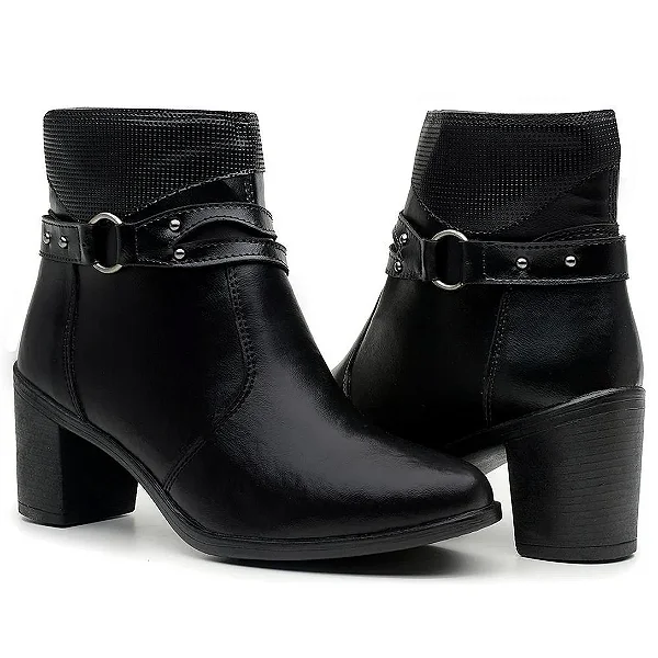 Bota Mb Cano Médio Feminina - Preto