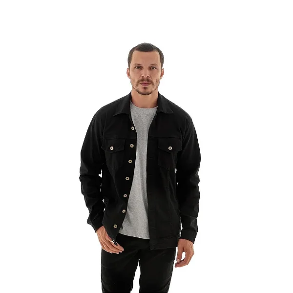 Jaqueta Masculina Sarja Arauto Slim - Preto