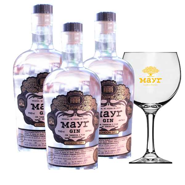 Combo Especial Esquenta Black – 3 Gin MAYR + Taça Personalizada