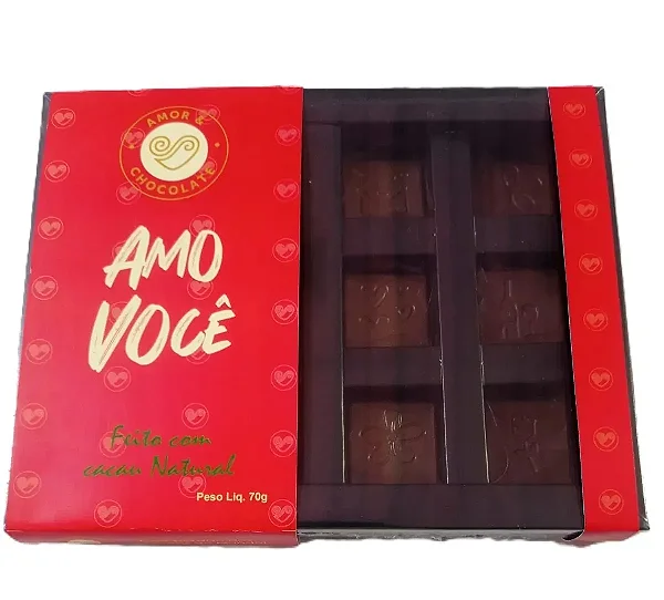 Display Amo Você 12 Tabletinhos Ao Leite