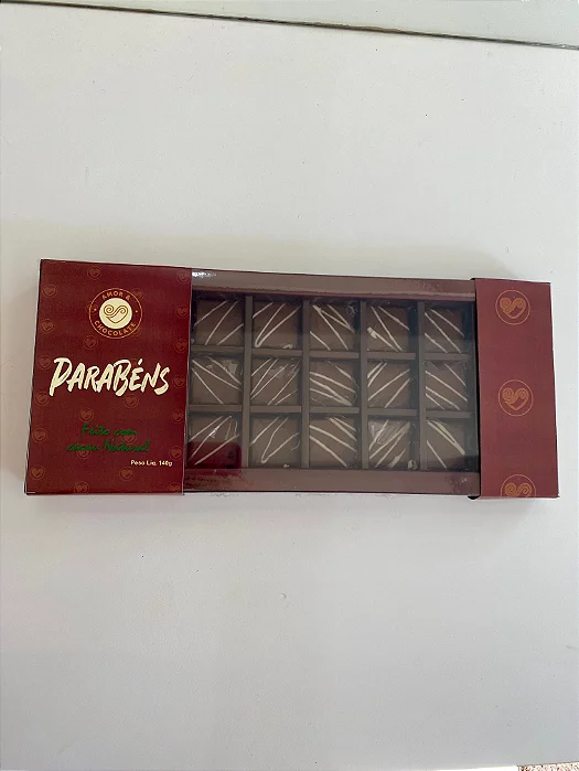 Display Parabéns 24 Tabletinhos Ao Leite