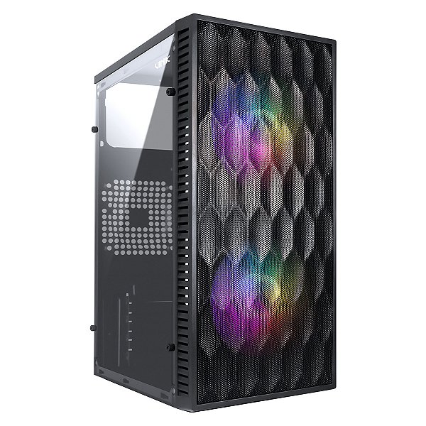 Gabinete Gamer Vinik Wave Preto Lateral Acrilico - Ggwacbk [F018]