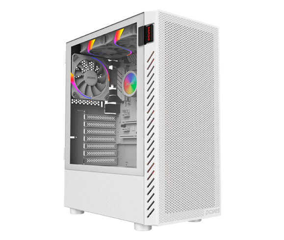 Gabinete Gamer Bolter White Ghost - Lateral Em Vidro - Pcyes - Gbwgpbr [F018]