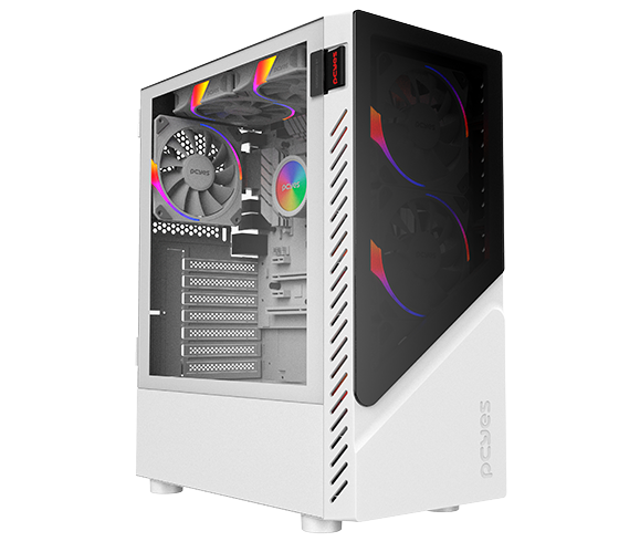 Gabinete Gamer Set White Ghost - Lateral Em Vidro - Pcyes - Gswgpbr [F018]