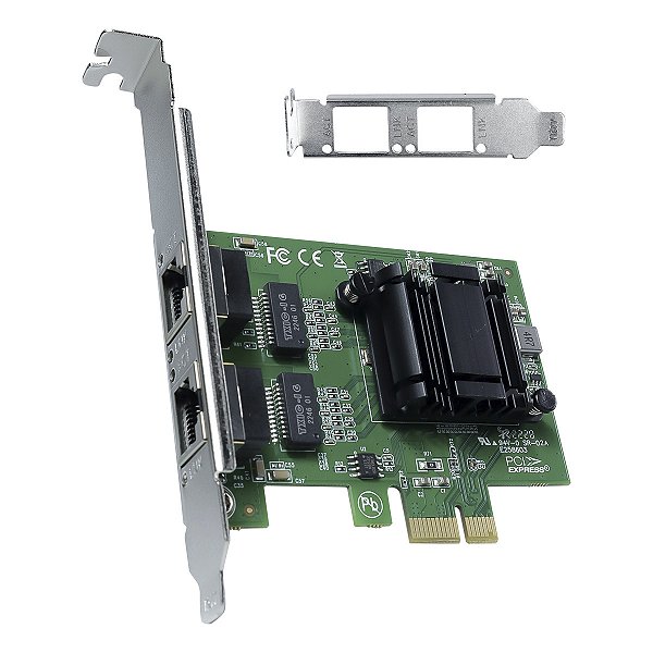 Placa De Rede Dual Port 10/100/1000 Pci-e Com Suporte Low Profile Prv2p1000e [F018]