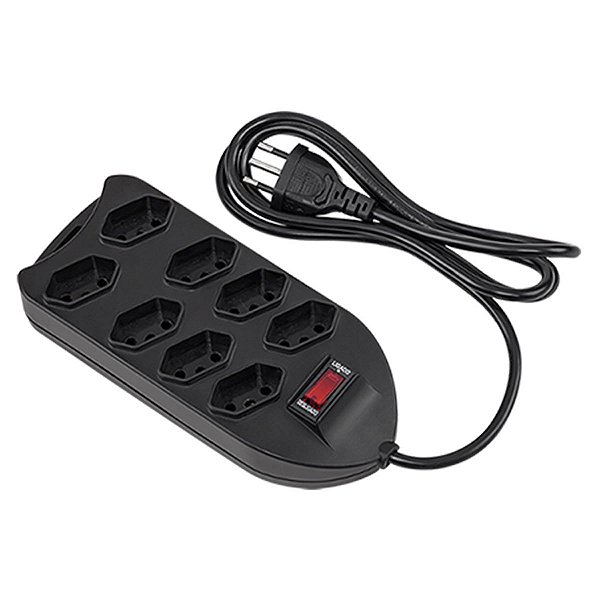 Protetor Eletronico C/8 Tomadas Epe 1008 Preto 4824004 [F018]