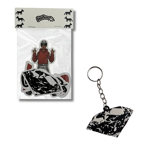 Chaveiro + Adesivos - Big Rush