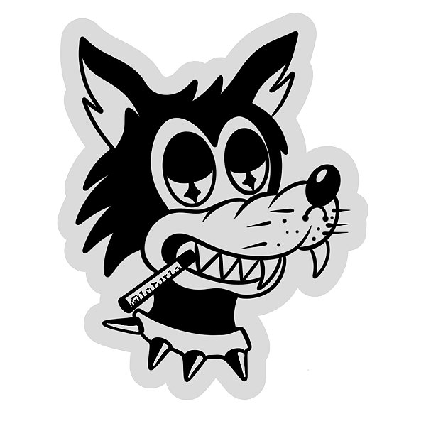 Adesivo Lobo Fumão - Lóbulo