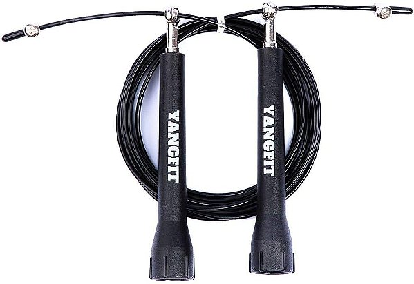 Corda de Pular Speed Rope com Cabo de Aço e Rolamento Duplo