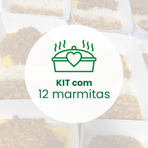 Kit com 12 marmitas
