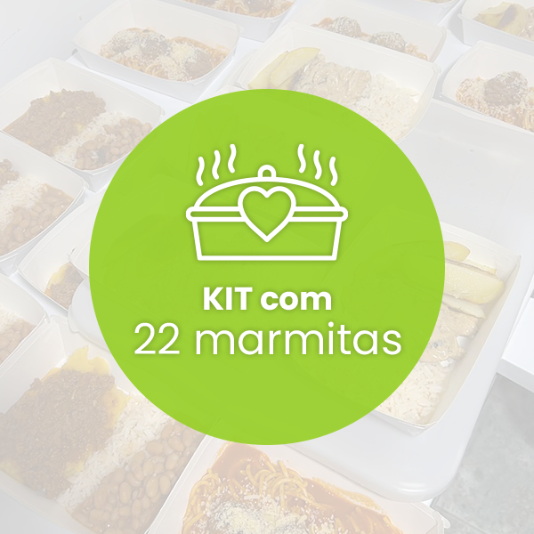 Kit com 22 marmitas