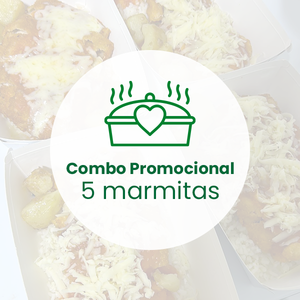 Combo Marmitas Congeladas Promocional - 5 Refeições com 300g