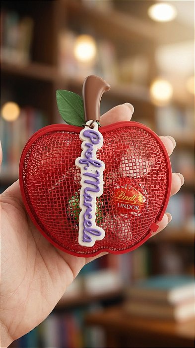 Lembrancinha Maçã 3D Personalizada para Dia dos Professores – Porta-Doces e Bombons