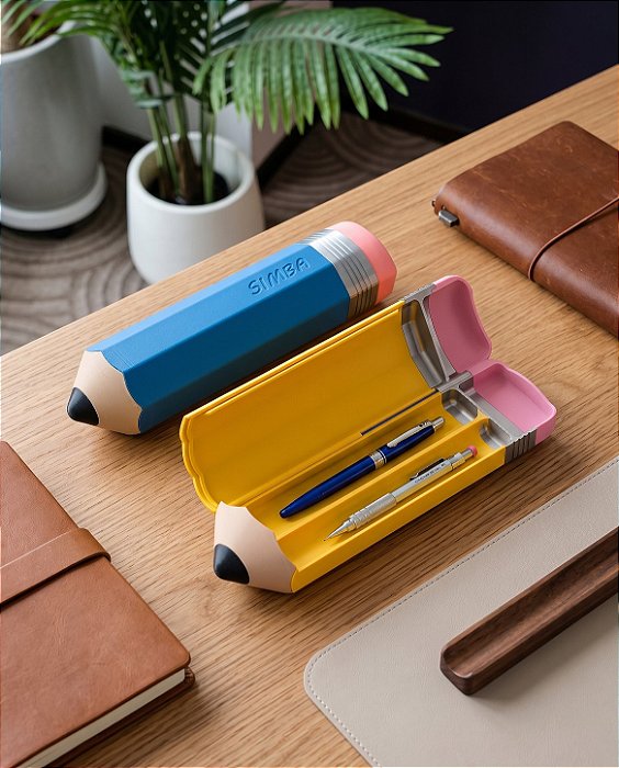 Estojo Escolar Formato Lápis Personalizado em Impressão 3D – Porta-Lápis