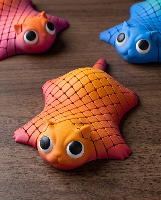 Gato Esquilo-Voador Articulado Fidget Toy 3D – Brinquedo Sensorial Flexível e Antiestresse