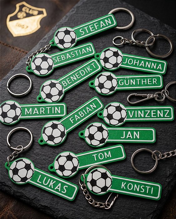 Chaveiro Personalizado 3D Bola de Futebol com Nome para Time e Lembrancinhas