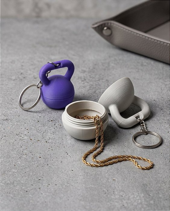 haveiro Porta-Joias Kettlebell em Impressão 3D | Porta-Anel Fitness