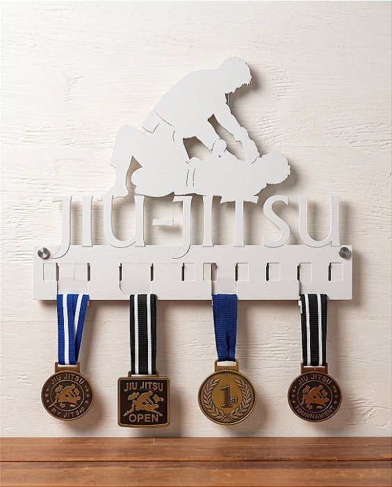 Porta-Medalhas Jiu-Jitsu de Parede em Impressão 3D – Expositores e Suporte para Medalhas BJJ