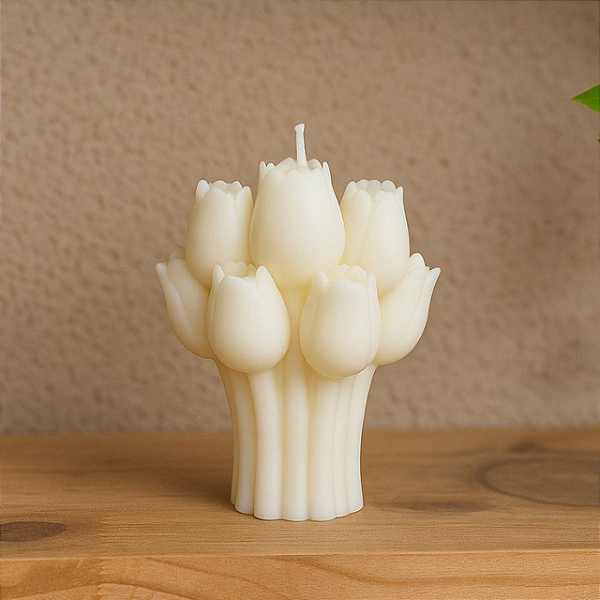 Vela Natural Buquê Tulipas