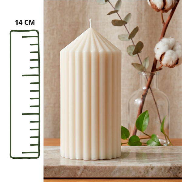 Vela Catedral G em Cera 100% Vegetal