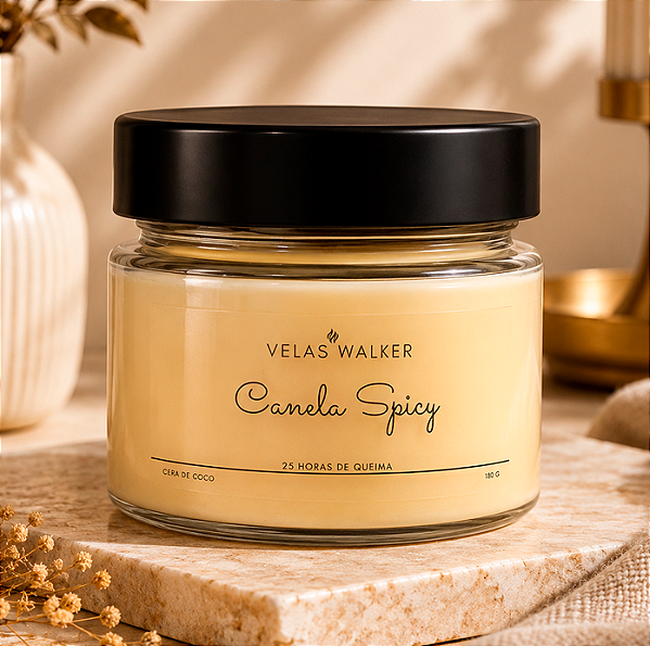 Vela Aromática de Canela Spicy 150g em Cera 100% Vegetal