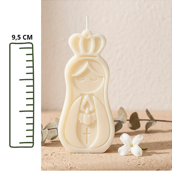 Vela Nossa Senhora Aparecida em Cera 100% Vegetal