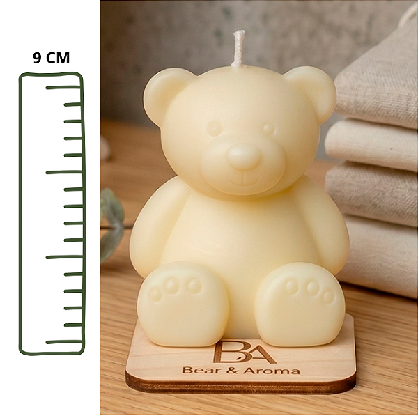 Vela Urso G em Cera 100% Vegetal